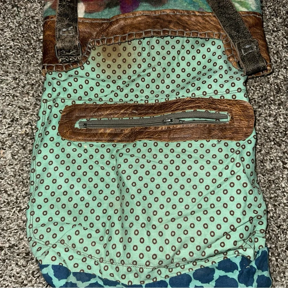Urban Gypsy Floral Felt Crossbody Purse with Bird Motif